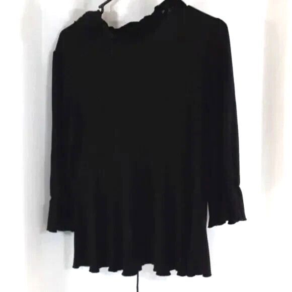 Studio 1940 size medium cardigan with velvet sheer collar embellishment * - Picture 2 of 7
